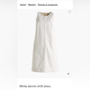 J Crew White denim shift dress Size 6